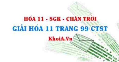 Giải Hóa 11 trang 99 Chân trời Sáng tạo